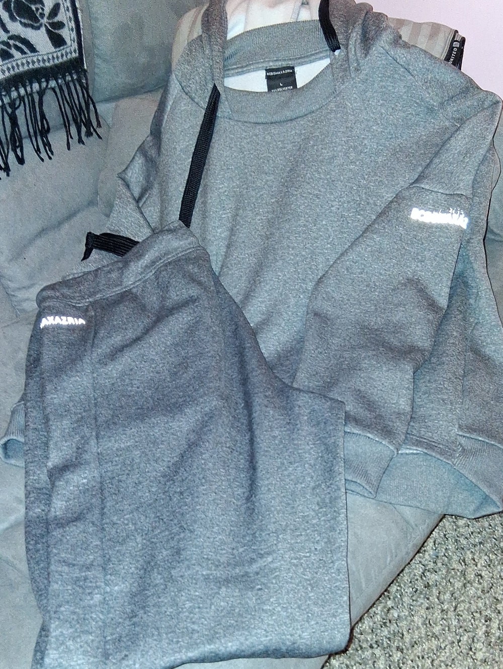 BCBGMaxAzria Women's Gray Sweatpants Set - Dark Heather Gray